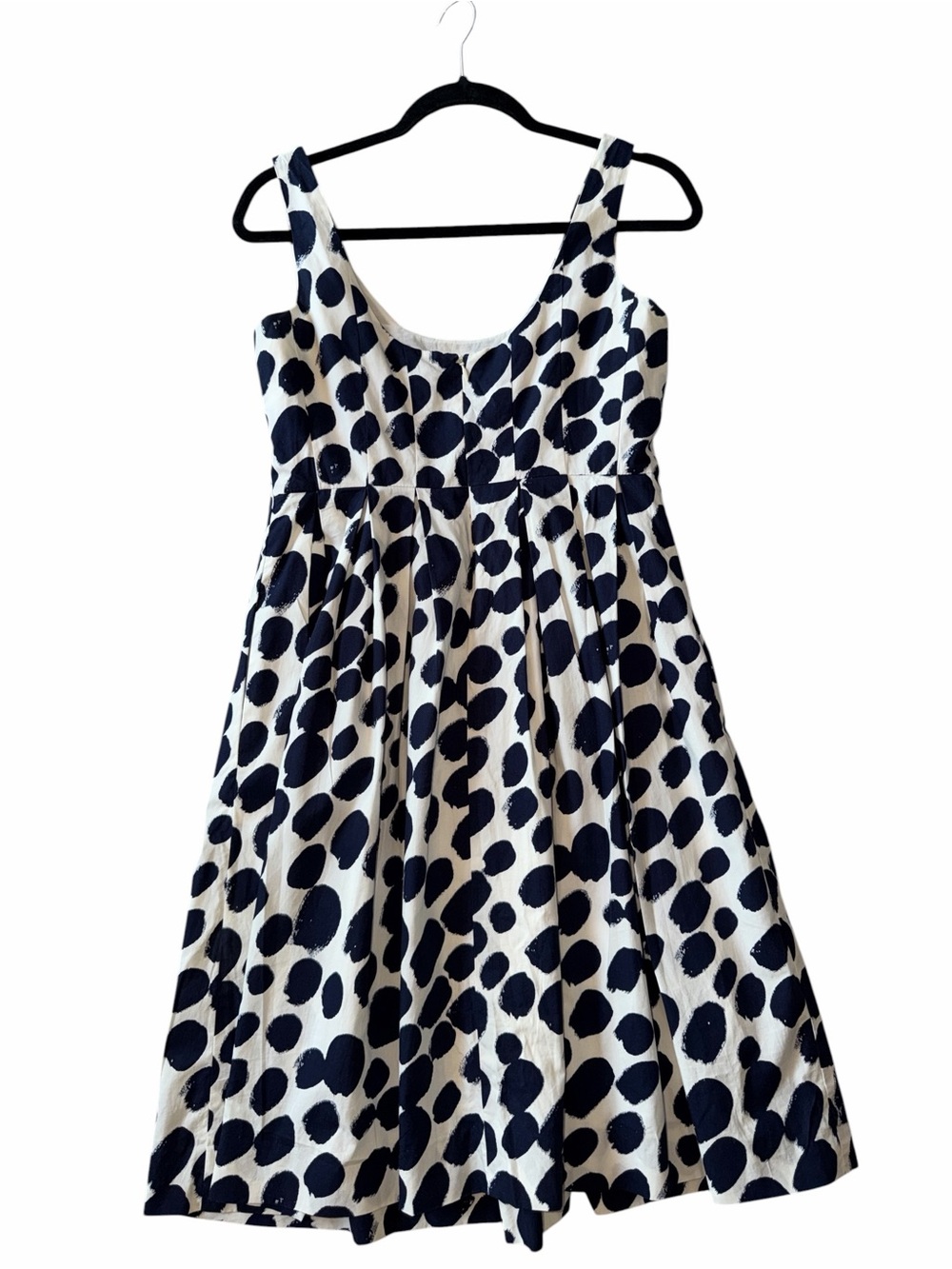 J. Crew Scoop Neck Fit and Flare Pleated Dress Size 4 - Picture 3 of 9